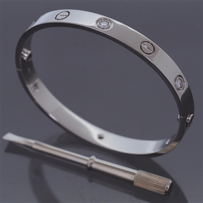 Cartier Love Bracelet With 6 Diamonds White Gold