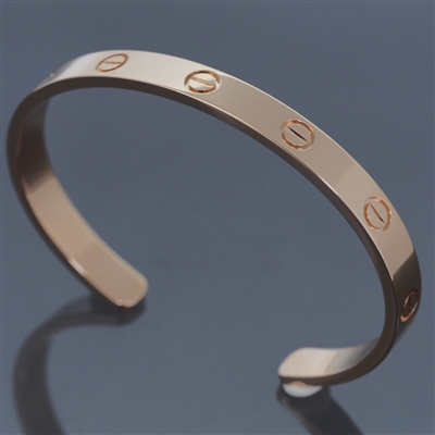 Cartier Love Open Bracelet Bangle Rose Gold