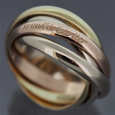 Cartier 5 Bands Trinity Ring 3 Gold