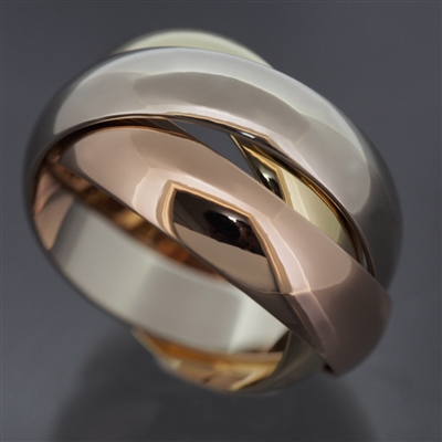 Cartier 3 Bands Trinity Ring Large Model 3 Gold