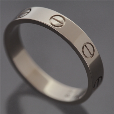 Cartier Mini Love Wedding Band Ring White Gold