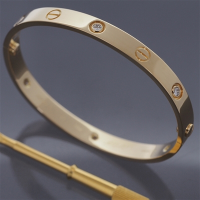 Cartier Love Bracelet With 6 Diamonds Yellow Gold