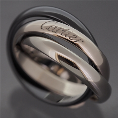 Cartier 3 Bands Trinity Ring Black & White