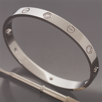 Cartier Love Bracelet With 6 Diamonds White Gold