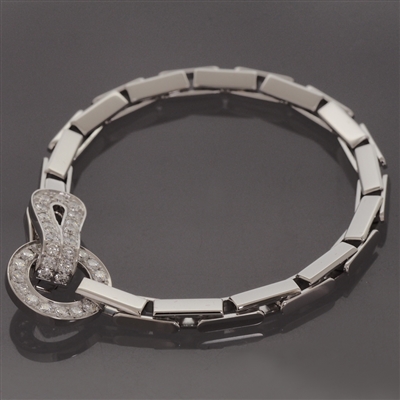 Cartier Agrafe Diamonds Bracelet White Gold