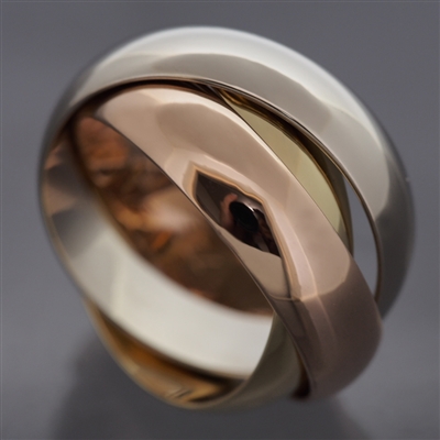 Cartier 3 Bands Trinity Ring Large Model 3 Gold