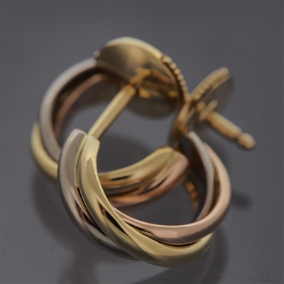 Cartier Mini Trinity Post Earrings 3 Gold