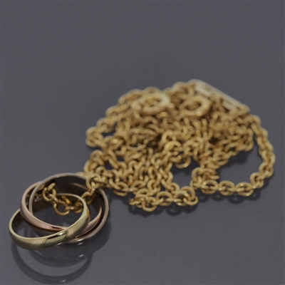 Cartier Baby Trinity Pendant Necklace 3 Gold