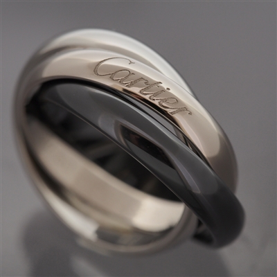 Cartier 3 Bands Trinity Ring Black & White