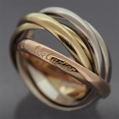 Cartier 5 Bands Trinity Ring 3 Gold