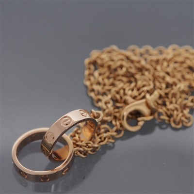 Cartier Baby Love Necklace Rose Gold