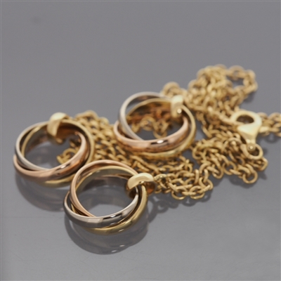 Cartier 3 Baby Trinity Pendant Necklace 3 Gold