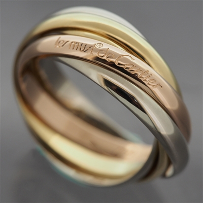 Cartier 5 Bands Trinity Ring 3 Gold