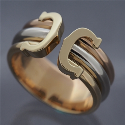 Cartier 2C Ring LM Tri Color Gold