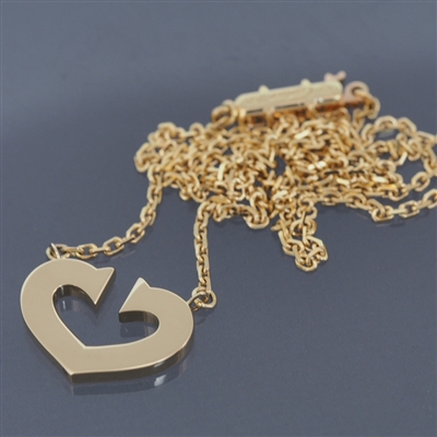 Cartier C Heart Pendant Yellow Gold