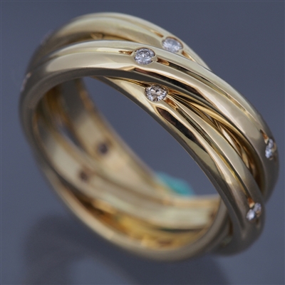 Cartier Constellation 15 Diamonds Ring Yellow Gold