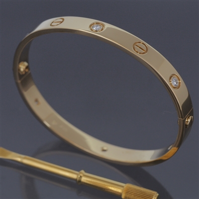 Cartier Love Bracelet With 6 Diamonds Yellow Gold