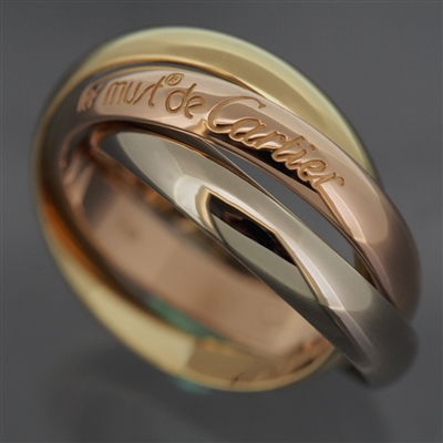 Cartier 3 Bands Trinity Ring 3 Gold