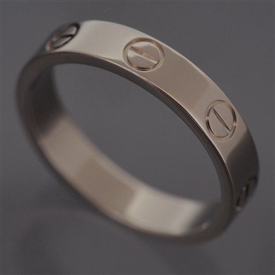 Cartier Mini Love Wedding Band Ring White Gold