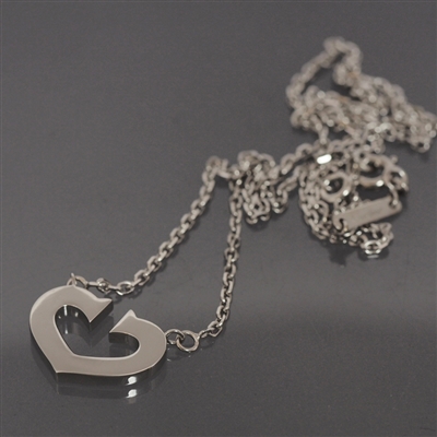 Cartier C Heart Pendant White Gold