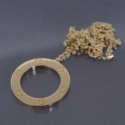 Cartier Circle Of Love Necklace Yellow Gold