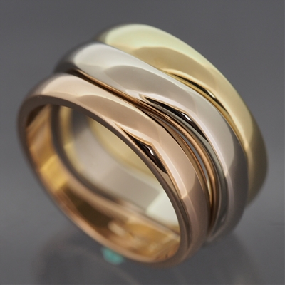 Cartier Love Me Ring 3 Rows 3 Gold