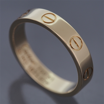 Cartier Mini Love Wedding Band Ring Yellow Gold