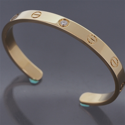 Cartier Love Open Bracelet With Diamond Yellow