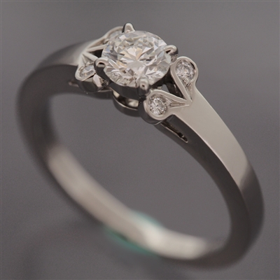 Cartier Ballerine Solitaire Diamond Ring Platinum