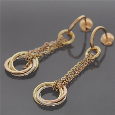 Cartier Trinity Dangle Post Earrings 3 Gold