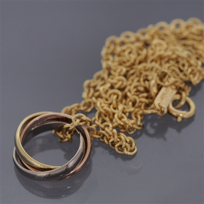 Cartier Baby Trinity Pendant Necklace 3 Gold