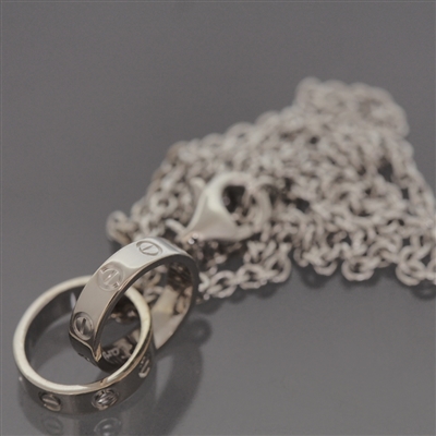 Cartier Baby Love Necklace White  Gold
