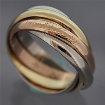 Cartier 5 Bands Trinity Ring 3 Gold