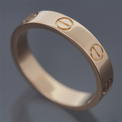 Cartier Mini Love Wedding Band Ring Rose Gold