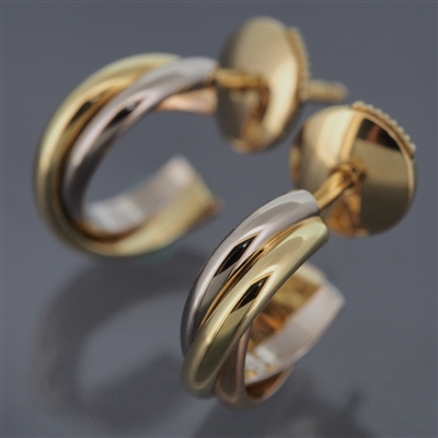 Cartier Baby Trinity Post Earrings 3 Gold
