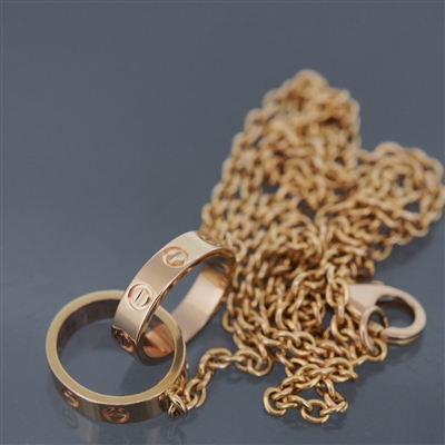 Cartier Baby Love Necklace Rose Gold