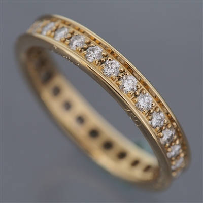 Cartier Eternity Pave Diamonds Ring Yellow Gold