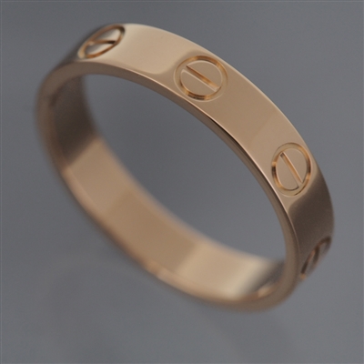Cartier Mini Love Wedding Band Ring Rose Gold