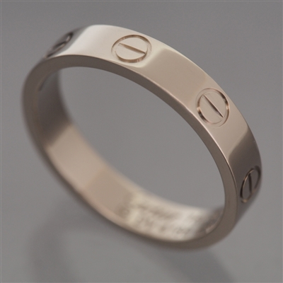 Cartier Mini Love Wedding Band Ring White Gold