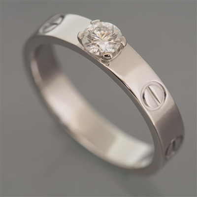 Cartier Love Engagement Diamond Ring 18K WG