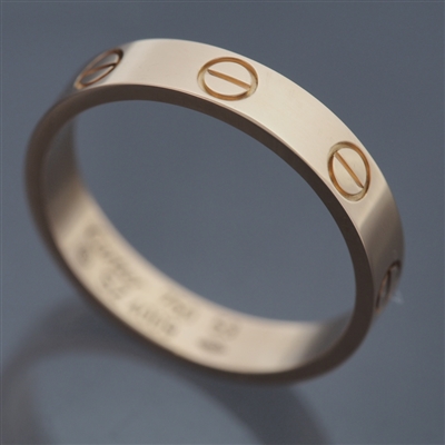 Cartier Mini Love Wedding Band Ring Rose Gold