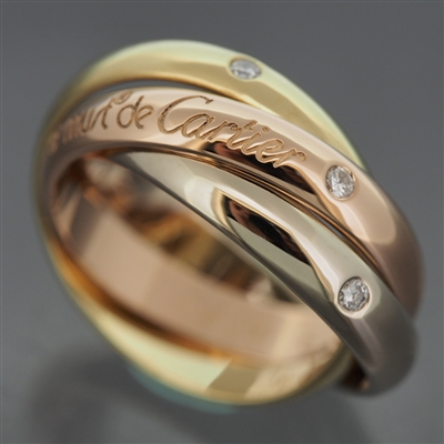 Cartier 150th Anniversary Trinity Ring 3 Gold