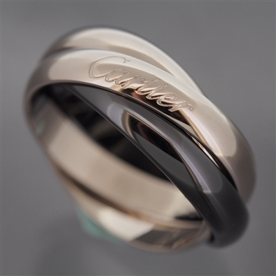 Cartier 3 Bands Trinity Ring Black & White