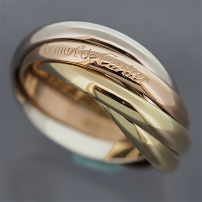 Cartier 5 Bands Trinity Ring 3 Gold