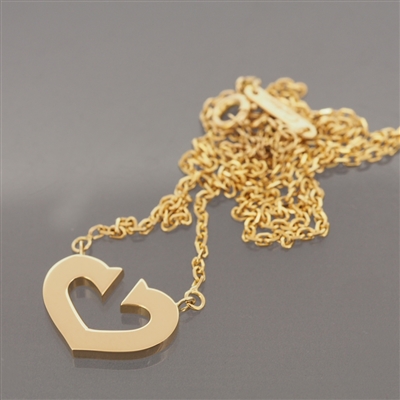 Cartier C Heart Pendant Yellow Gold