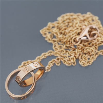 Cartier Baby Love Necklace Rose Gold