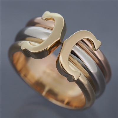 Cartier 2C Ring LM Tri Color Gold