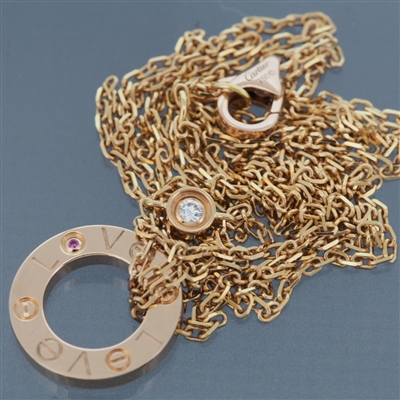 Cartier Circle Love Necklace 2010 LE Rose Gold