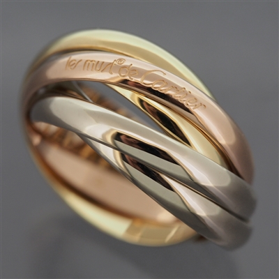 Cartier 5 Bands Trinity Ring 3 Gold