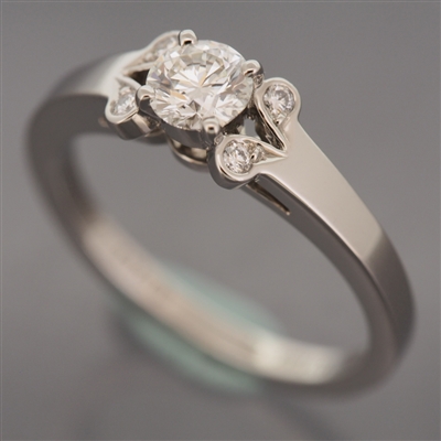 Cartier Ballerine Solitaire Diamond Ring Platinum
